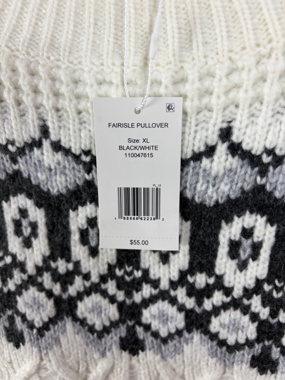 Adyson Parker,Size XL,Women’s Cream Nordic Cable Knit Sweater - Picture 3 of 14